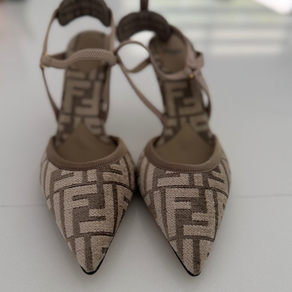 FENDI Colibri Lite 55mm Monogram Pumps Heels Shoes - Picture 2 of 11